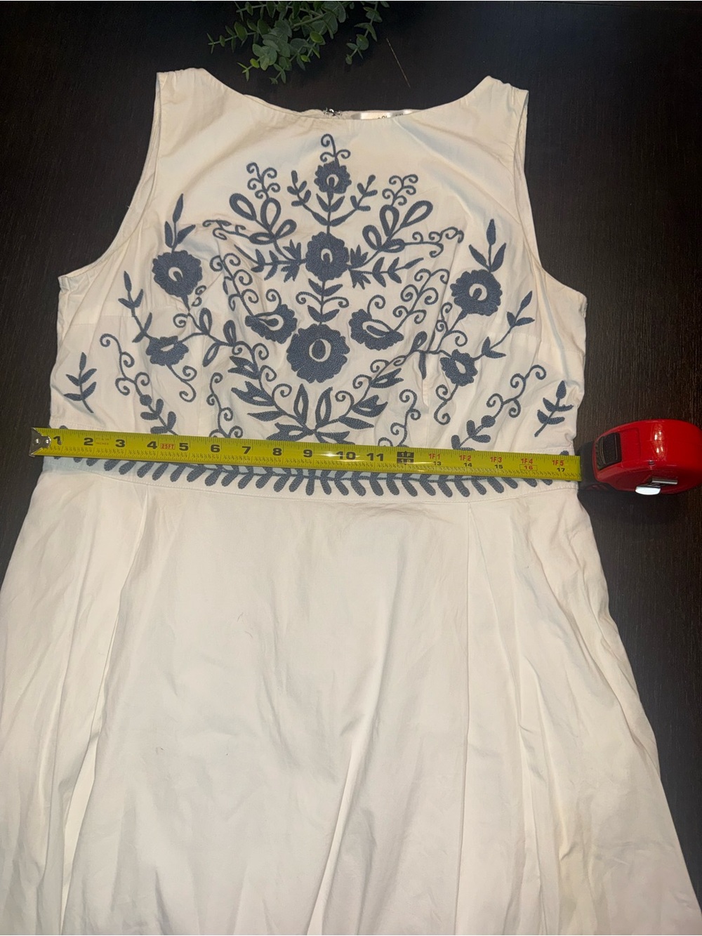 Floral Vine Embroidered Cotton Poplin Maxi Dress Cottagecore Boho Prairie Dress - Picture 6 of 8